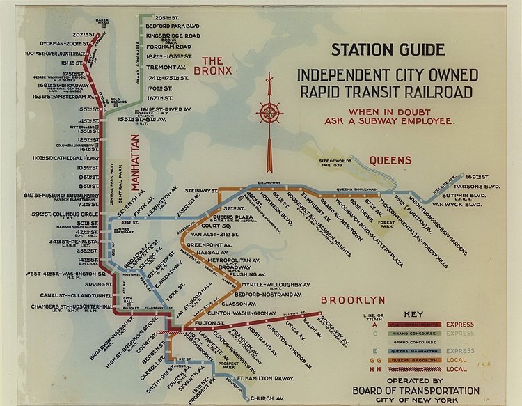 IND station guide from 1938