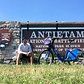Seeing America by bicycle: A pause in Sharpsburg, MD at the historic Civil War battlefield.