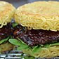 Ramen Burger | From the ramen burger stand at Smorgasburg in Williamsburg, Brooklyn