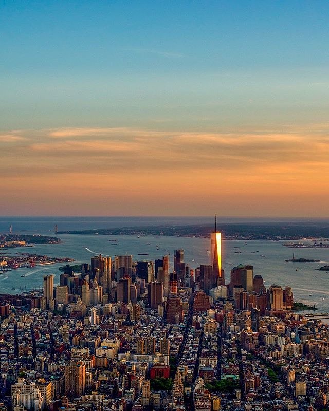 Sunset Over Lower Manhattan, New York