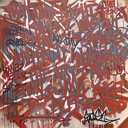 All City, spray paint on canvas (2009)