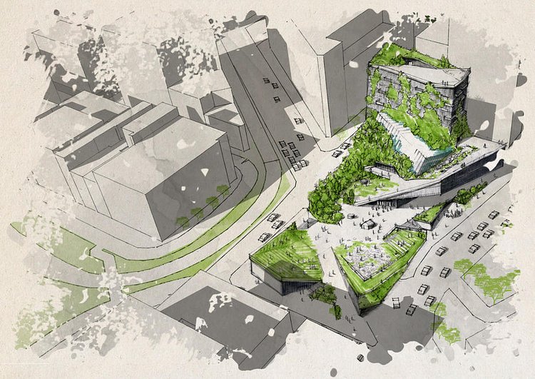 Illustration from RISD student Erin Graham's proposal for the future Climate Museum