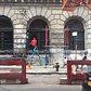 They’re removing the graffiti from 190 Bowery.