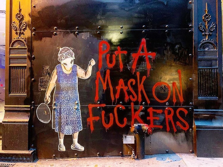 Coronavirus Street Art, Soho, Manhattan