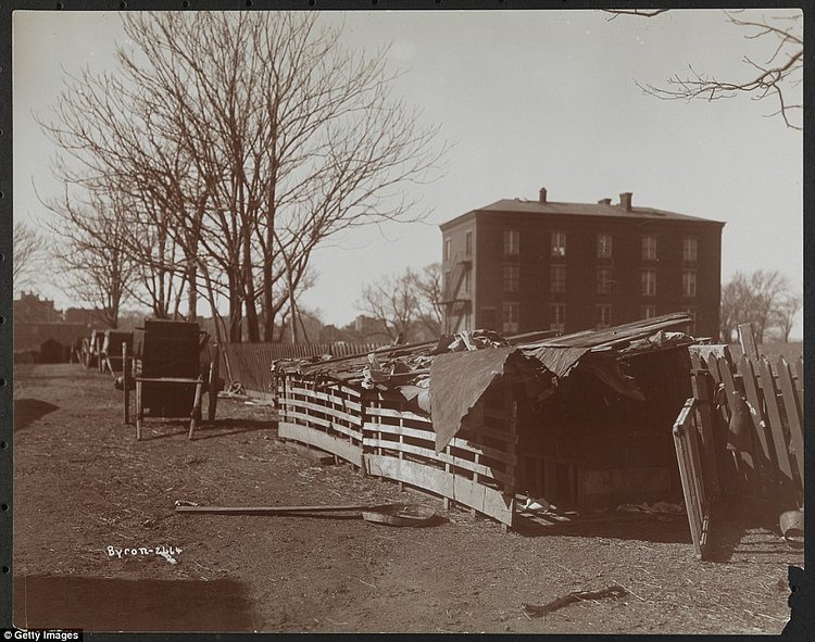 Grounds and a building on Welfare Island, New York, New York, 1896. For most of its history, the island has been called Blackwell's Island after the original family that farmed on the narrow island 