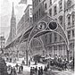 The inventor Rufus Henry Gilbert’s 1870 elevated railway scheme anticipated a number of modern-era rapid transit systems. “Passengers could waft around town propelled by compressed air, moving through a double row of what Gilbert called ‘atmospheric tubes.’”