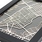 New York City Stainless Steel Laser Cut Map - 5x7 Framed