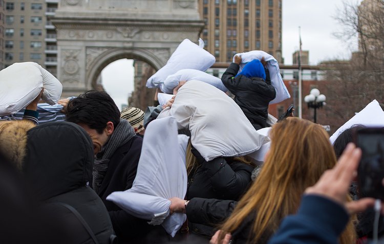 April Fools' Pillow Fight