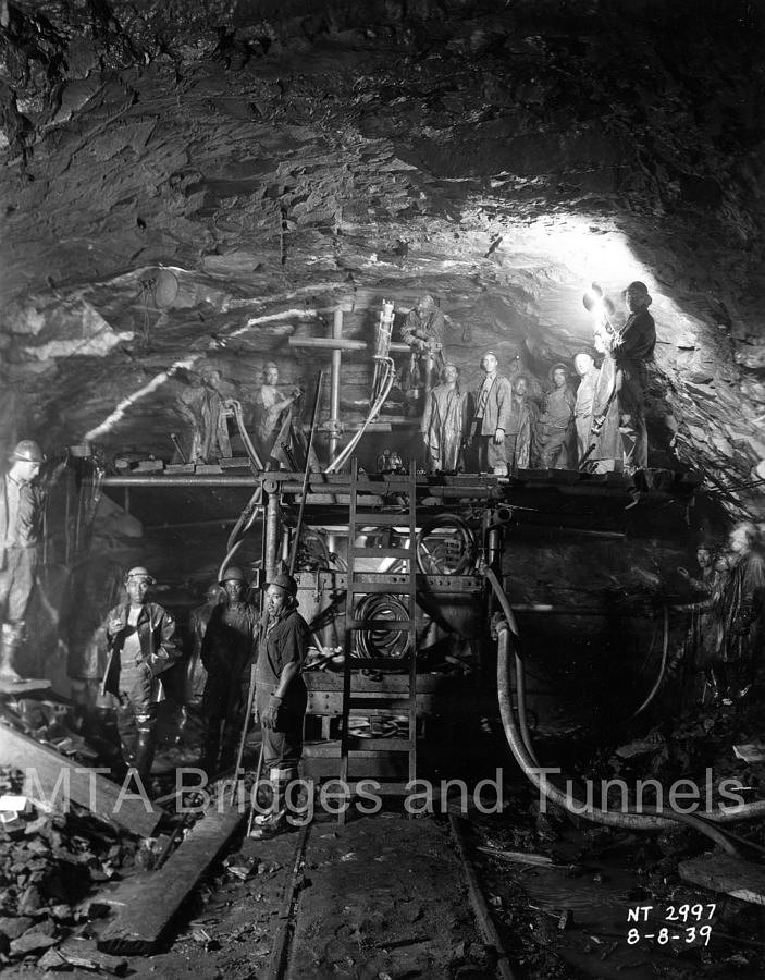 More sandhogs during excavation.