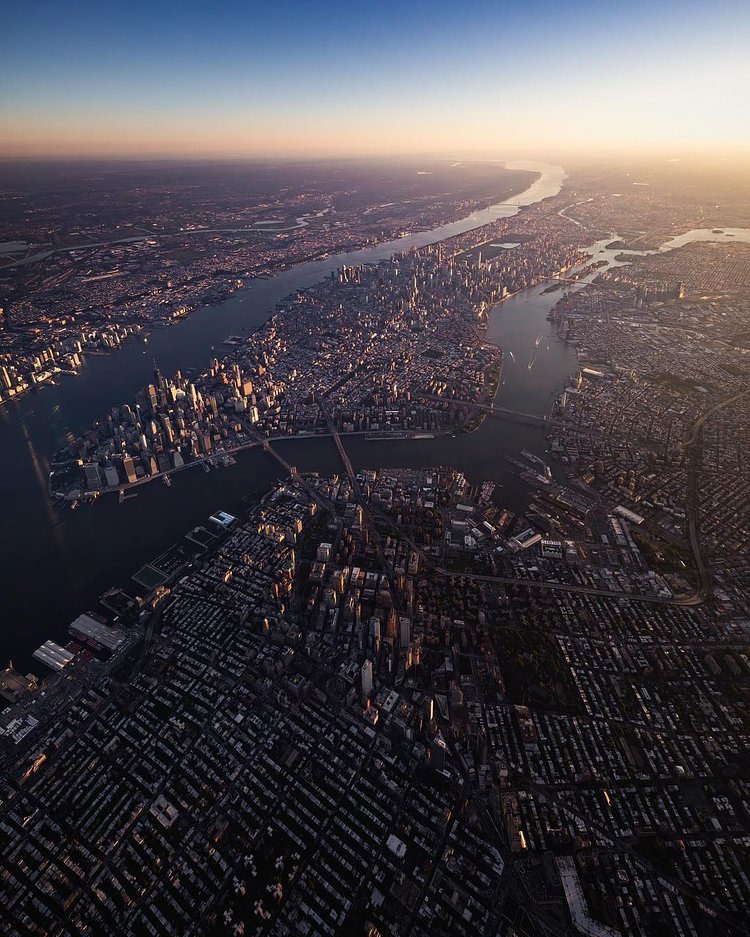 Sunrise over New York City