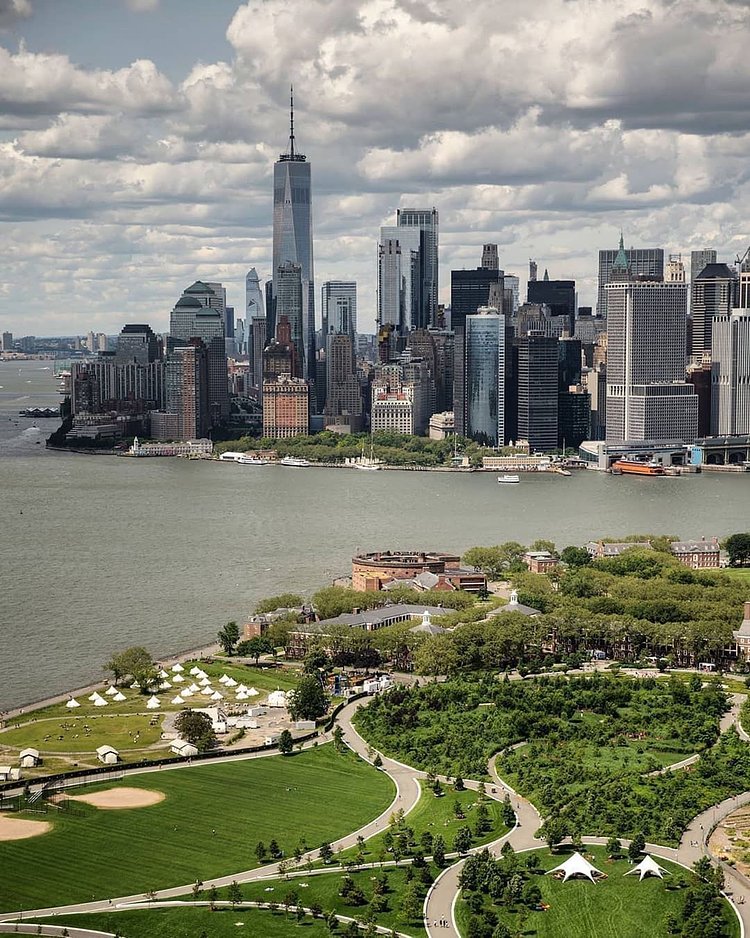 Governors Island and Lower Manhattan, New York, New York.