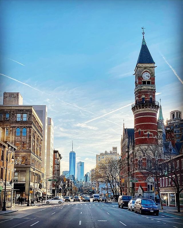 Looking down 6th Avenue from 14th Street, Greenwich Village, Manhattan