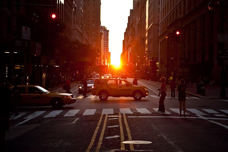 Manhattanhenge | <a href="http://www.haydenplanetarium.org/resources/starstruck/manhattanhenge/" rel="nofollow">Truly an 'only in New York' phenomenon. </a>