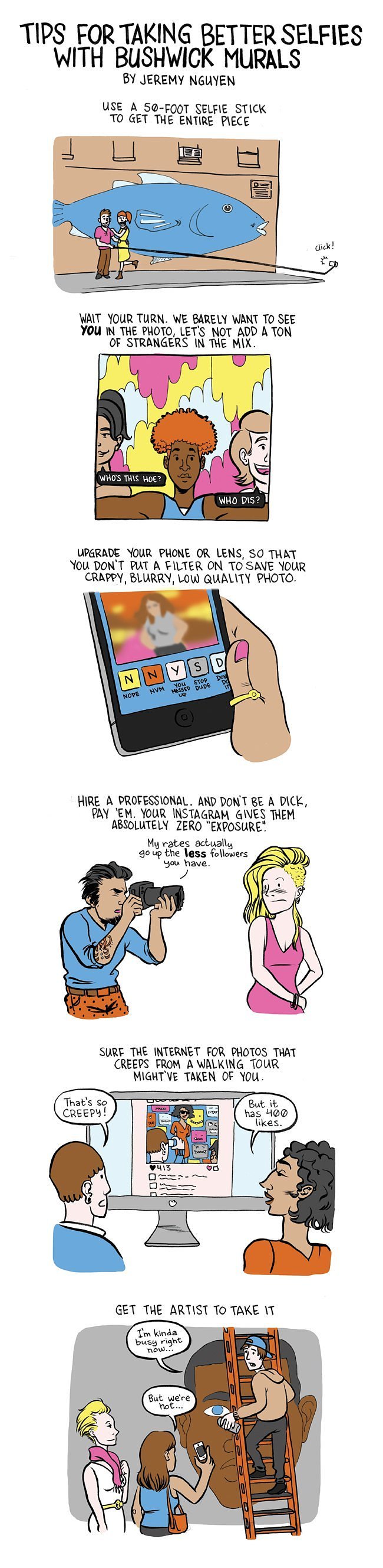 Tips for taking better selfies with Bushwick murals