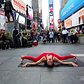 Nina Burri performs Contortion Act Imagine on Times Square in NYC