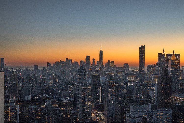 Sunset Over Lower Manhattan, New York