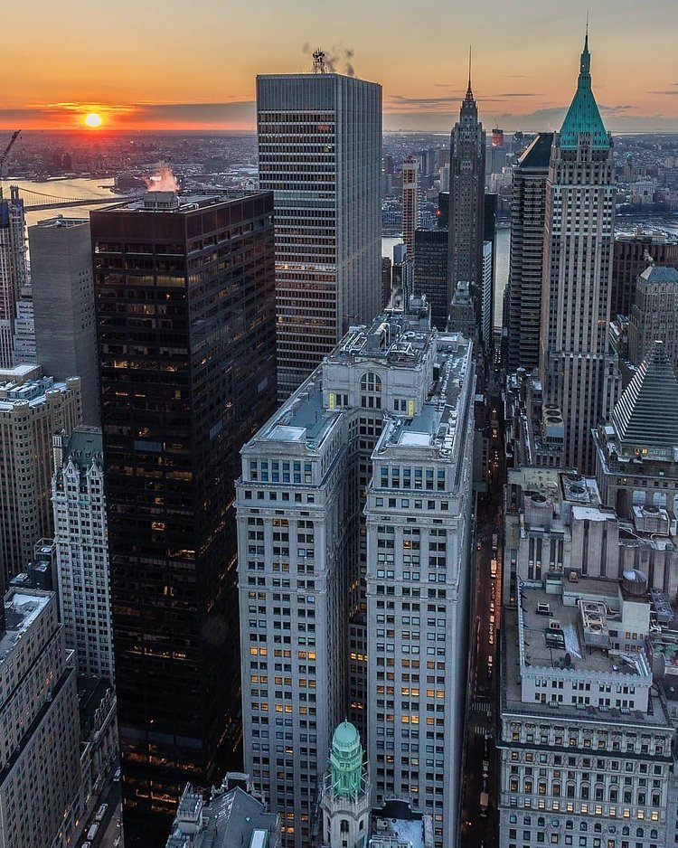 Sunrise over New York City