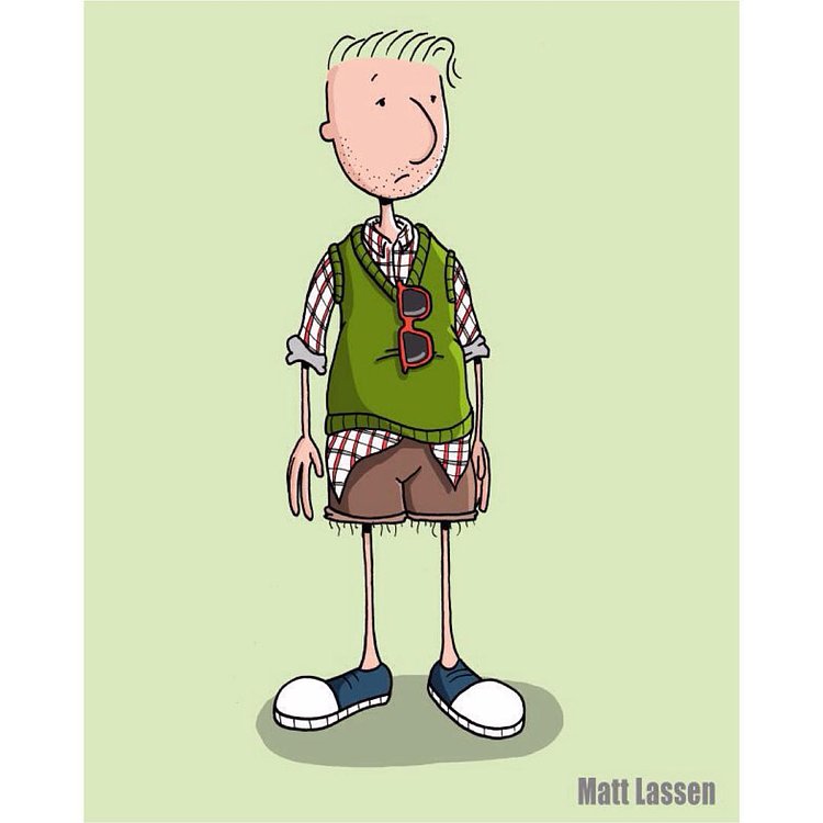 Hipster Doug Funnie (Continuing Hipster Cartoons Series) #doug #dougfunnie #nick #90s #90scartoons #disney #hipster #hipstercartoon #hipsterfashion #hipsterglasses #hipsterhair #plaid #nickelodeon #hipsters #tbt #throwback #cartoon #illustration #comics #art #drawing #sketch #digitalart