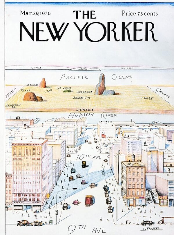 How New Yorkers See The World: View of the World from 9th Avenue