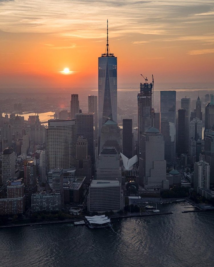 Sunrise over Lower Manhattan, New York