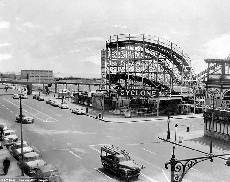 The Cyclone, Surf Avenue, Coney Island, Brooklyn, 1950