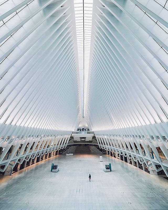 World Trade Center Oculus, New York, New York. Photo via @svvvk #viewingnyc #newyork #newyorkcity #nyc #worldtradecenter