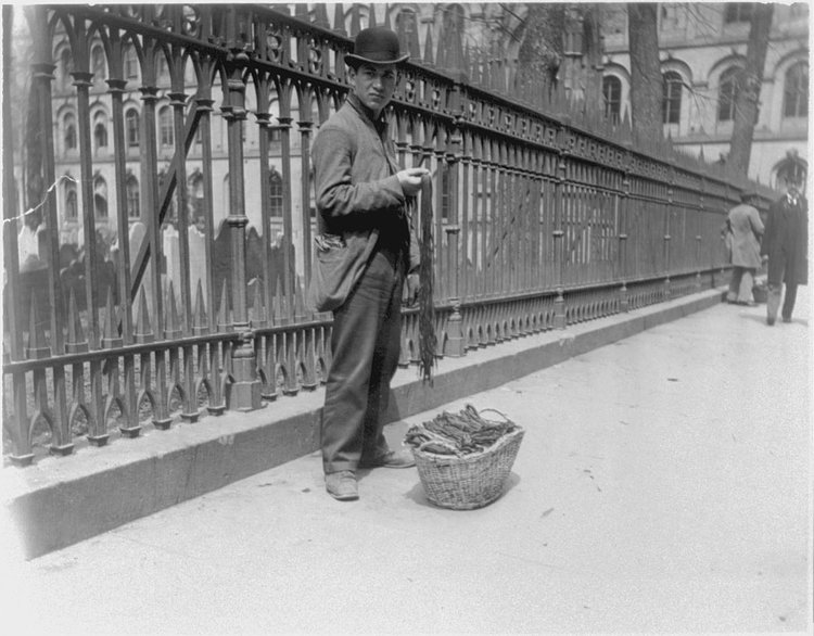 Shoe-string peddler.