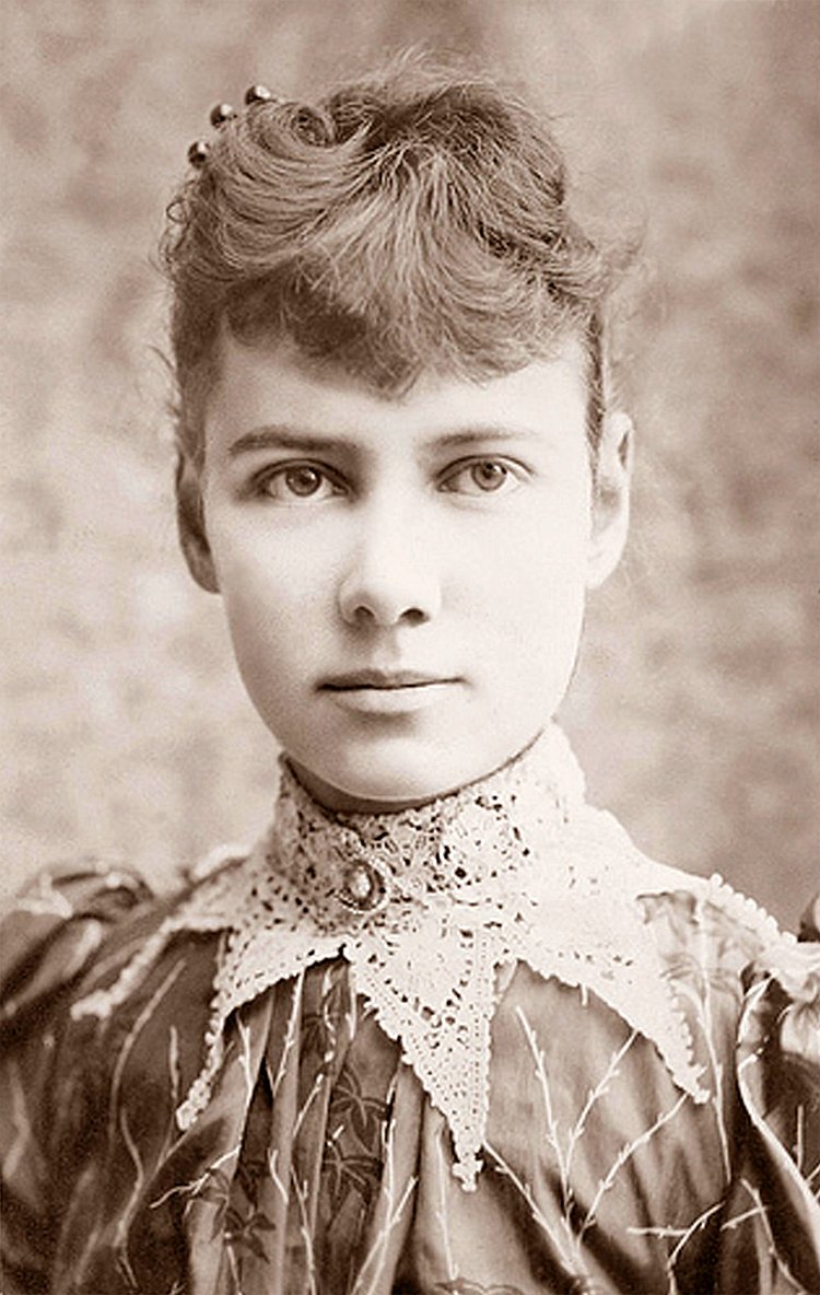 Elizabeth Cochran Seaman  (1864-1922) adopted the pen name "Nellie Bly" to go undercover as an investigative journalist in the 1880s. She is best known for infiltrating an insane asylum on Blackwell's Island in New York to expose the unfair treatment of patients. Her reporting led to New York City improving conditions for the mentally ill.