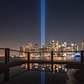 9/11 Tribute in Lights over New York City Skyline