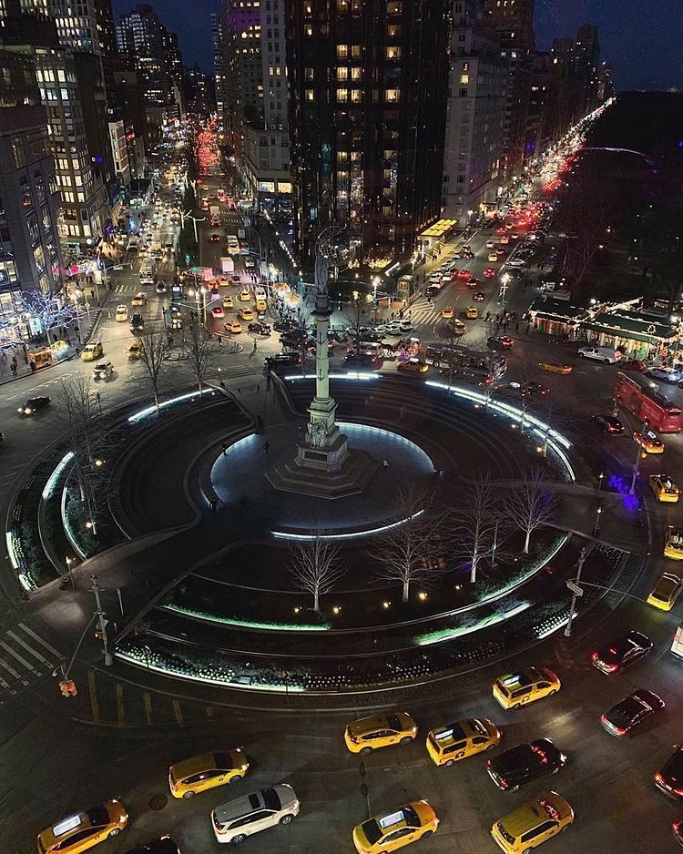 Columbus Circle, New York. Photo via @iwyndt #viewingnyc #nyc #newyork #newyorkcity #columbuscircle