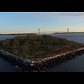 Phantom 3 Professional flies over mystery  island just off staten island's south beach