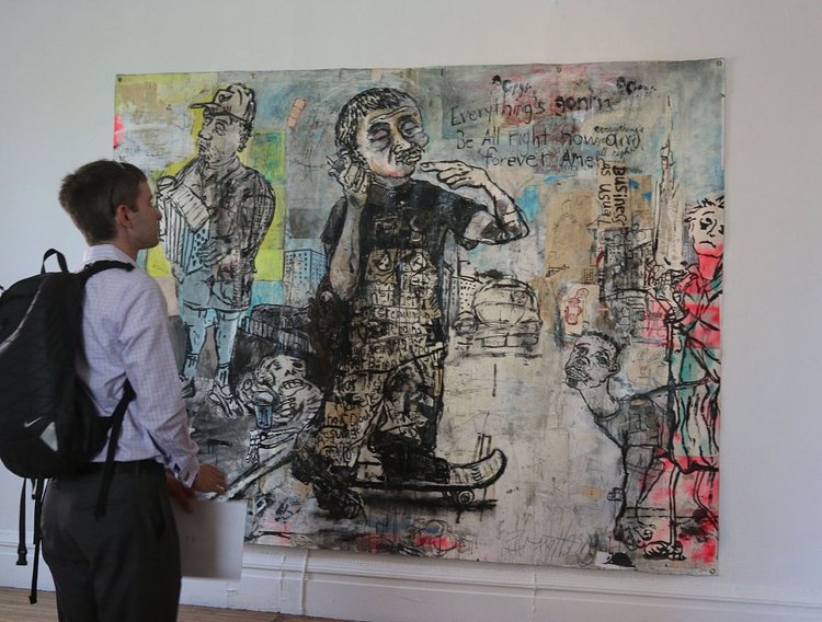 A piece by Dale Williams' in Snug Harbor and the Vanderbilt Republic's "Eutopia" exhibition