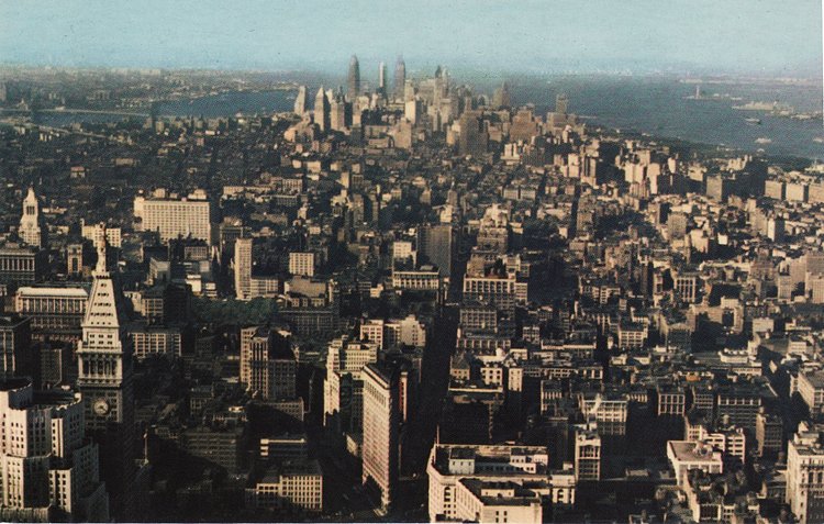 Looking south the tower of the original Metropolitan Life Insurance Building is on the left at 23rd Street and Madison Avenue.