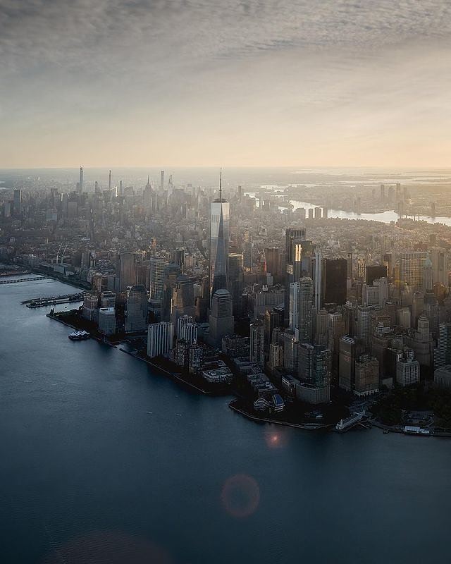 Sunrise over Lower Manhattan, New York