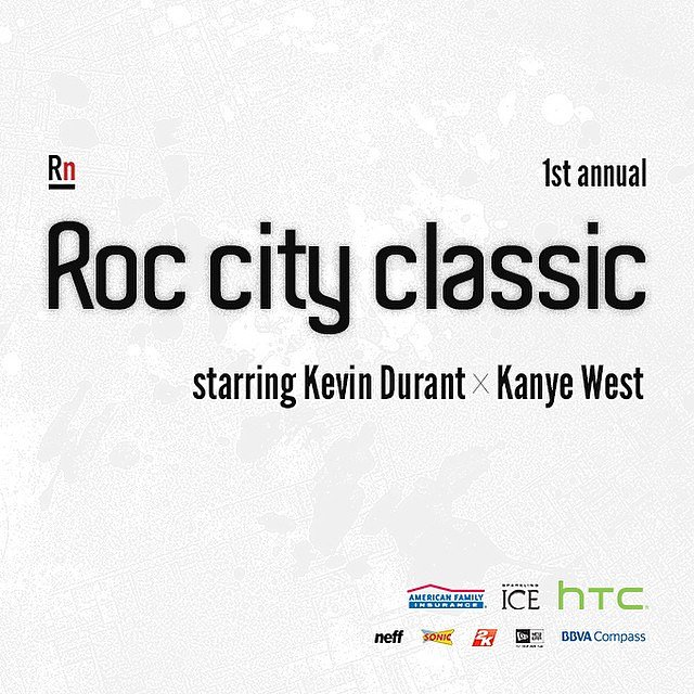 #Roccityclassic starring Kevin Durant @easymoneysniper x #KANYEWEST takes place in NYC on 2/12. Find out how to win tickets and more info at www.roccityclassic.com.