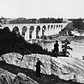 January 01, 1859. The High Bridge over the Harlem River, New York. Designed by American engineer John B Jervis as part of the Croton Aqueduct carrying water to New York City.