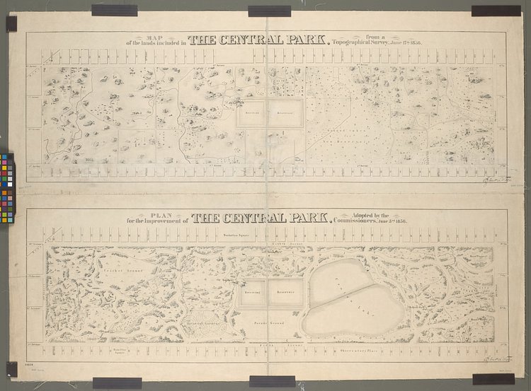 Plans for Central Park, 1857