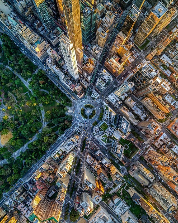Columbus Circle and Central Park, Manhattan 
