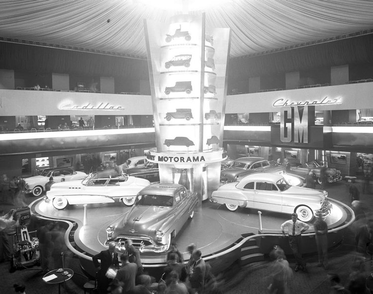 General Motor’s famous Motorama exhibition puts on the style at the Waldorf-Astoria.