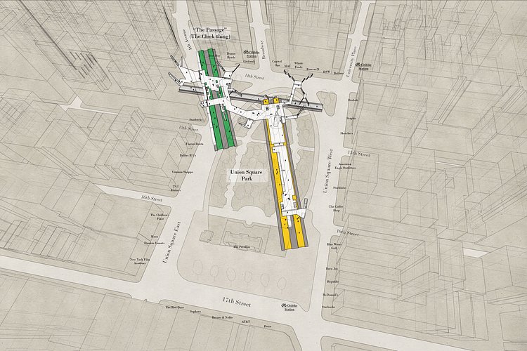 X-Ray Area Map of Union Square Station