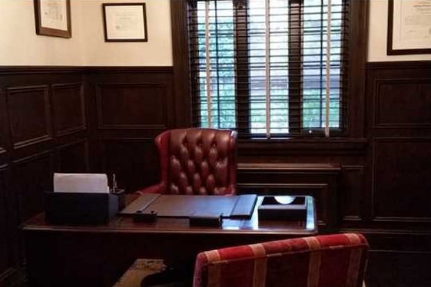 One of the two offices inside 110 Longfellow Ave. was remodeled to mimic Don Vito Corleone's office in "The Godfather."