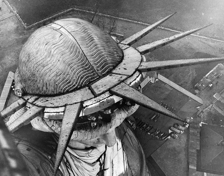 Statue of Liberty as seen from its torch, closed since 1916