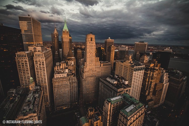 A storm is brewing over the financial district. 