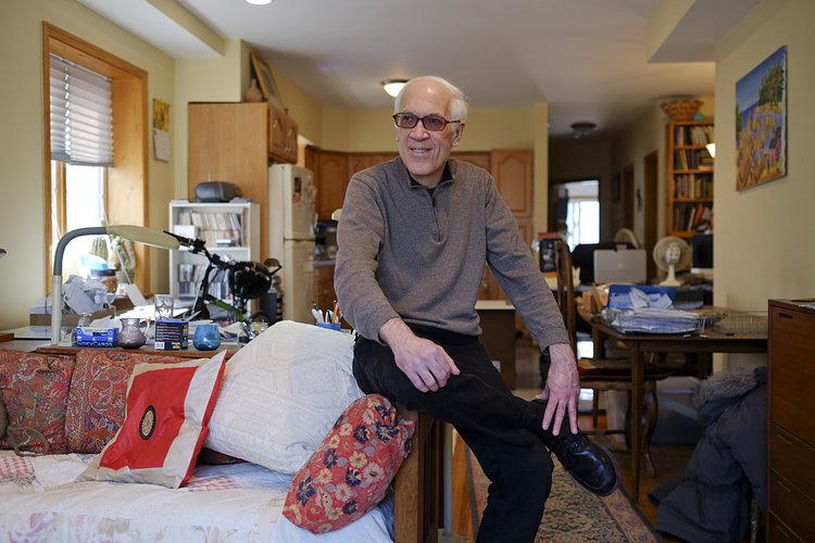 Portrait of Brooklyn Parrots tour guide and owner Steve Baldwin at his home in the Bay Ridge neighborhood of Brooklyn.