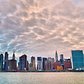 This was New York City at sunset yesterday. Was hoping for an explosion of colors but got these awesome clouds instead.