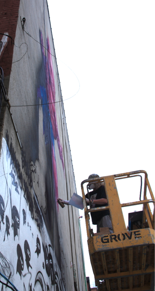 Ron English "Temper Tot", a new piece in Manhattan, New York City