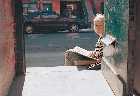 Girl Reading in Doorway of Serenity House, 1997