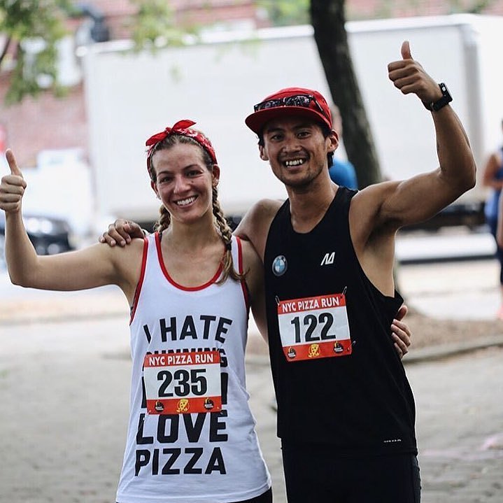Congrats to the 2017 @nycpizzarun champions: @fayrbear & @iamfranciscob. They both set course records (okay, it was our first year @fortgreenepark... but they've set the bar high for 2018). Cheers to everyone who participated yesterday!! (📷: @planetfitness)