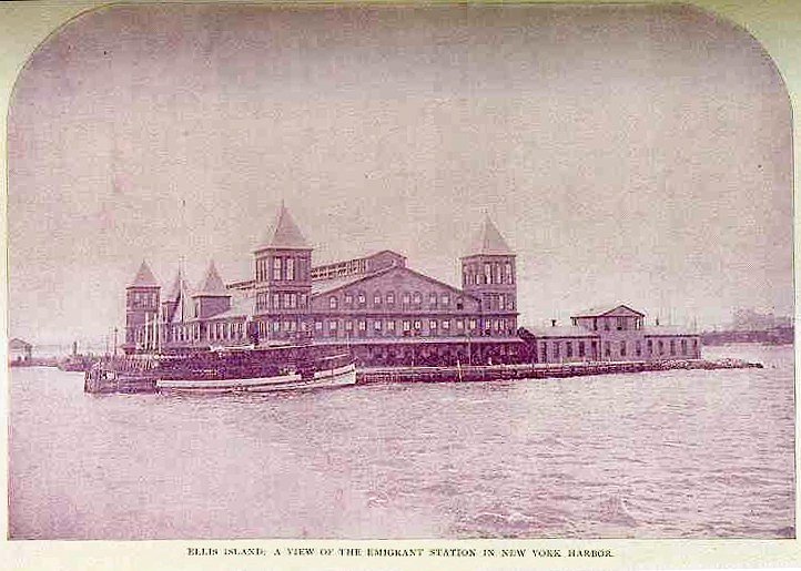 The 1st Ellis Island Processing Building (circa 1896) – Burnt Down in 1897