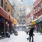 Chinatown, New York. Photo via @juliansilvermanphotos #viewingnyc #newyorkcity #newyork #nyc #snow #chinatown